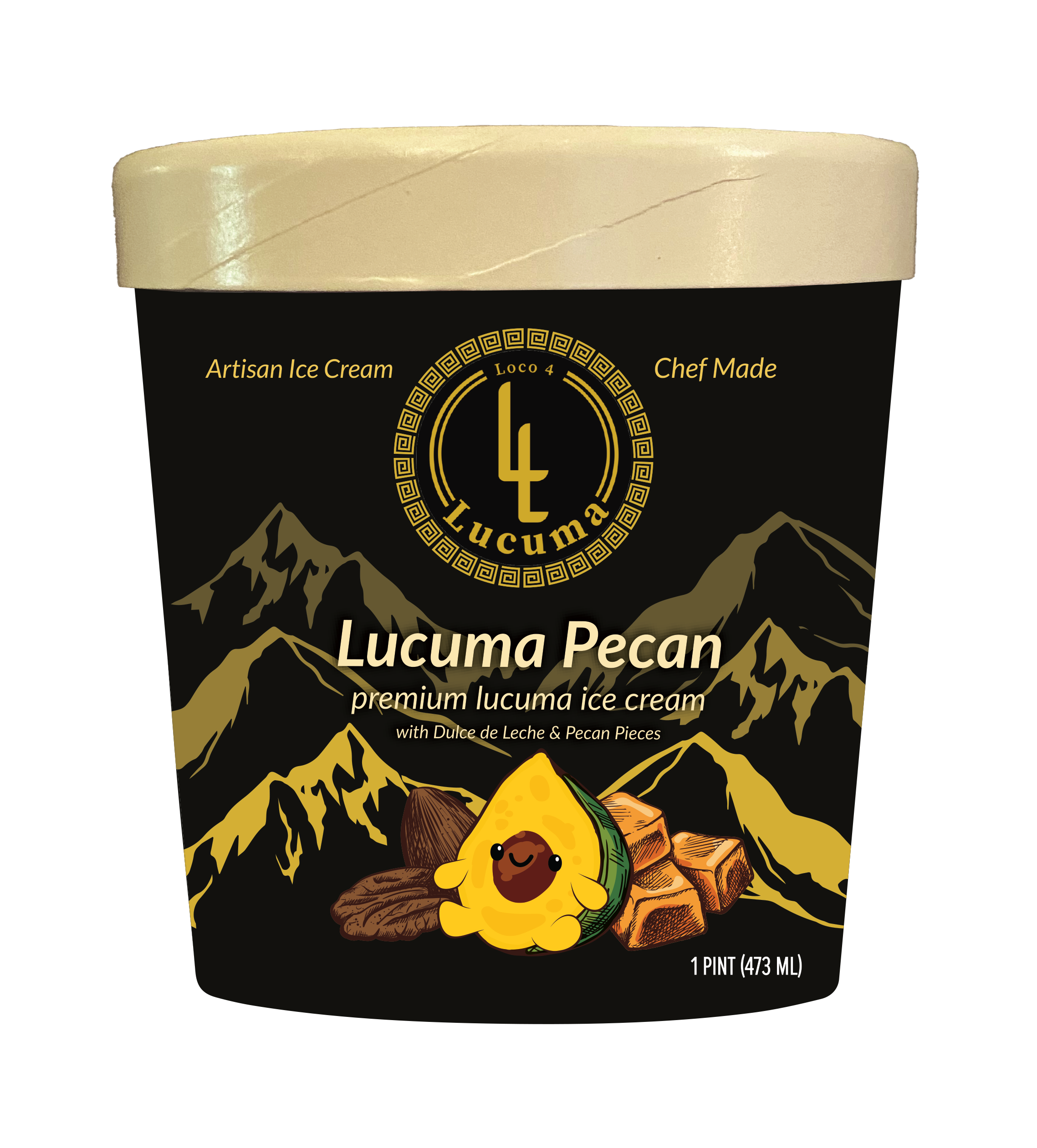 LUCUMA PECAN 16OZ | Loco 4 Lucuma Ice Cream